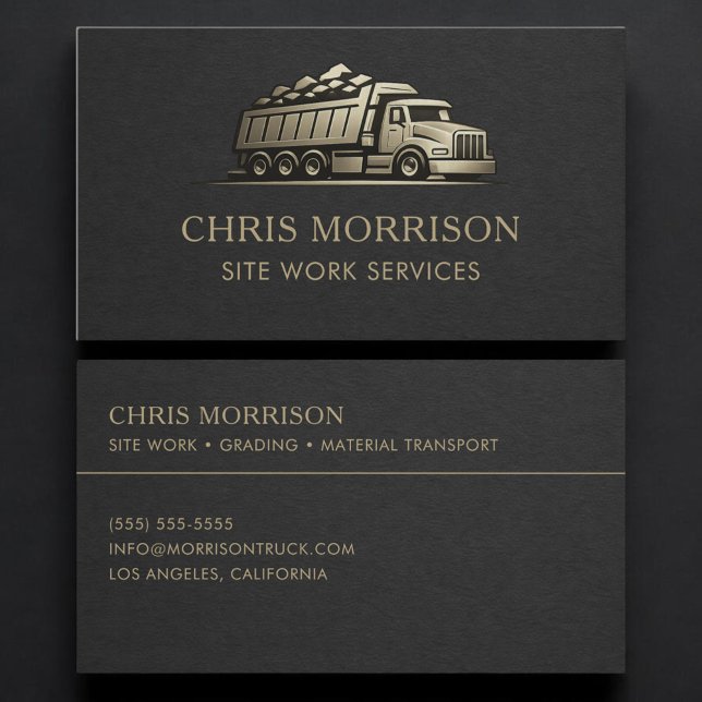 Site Work Services Professional Business Card (Creator Uploaded)