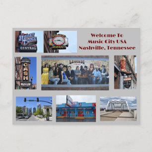 Sites to see at Nashville, Tennessee postcard