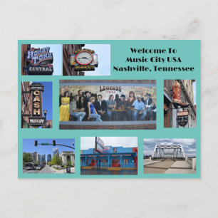 Sites to see at Nashville, Tennessee postcard