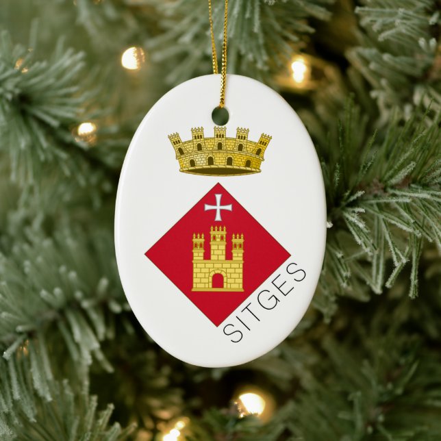 Sitges coat of arms, Catalunya (ESP) Ceramic Ornament (Tree)