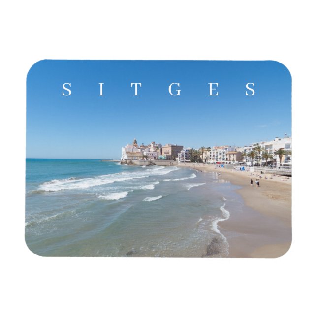 Sitges panoramic view fridge magnet (Horizontal)