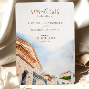 Sitges Spain Destination Wedding Save-the-Date Invitation