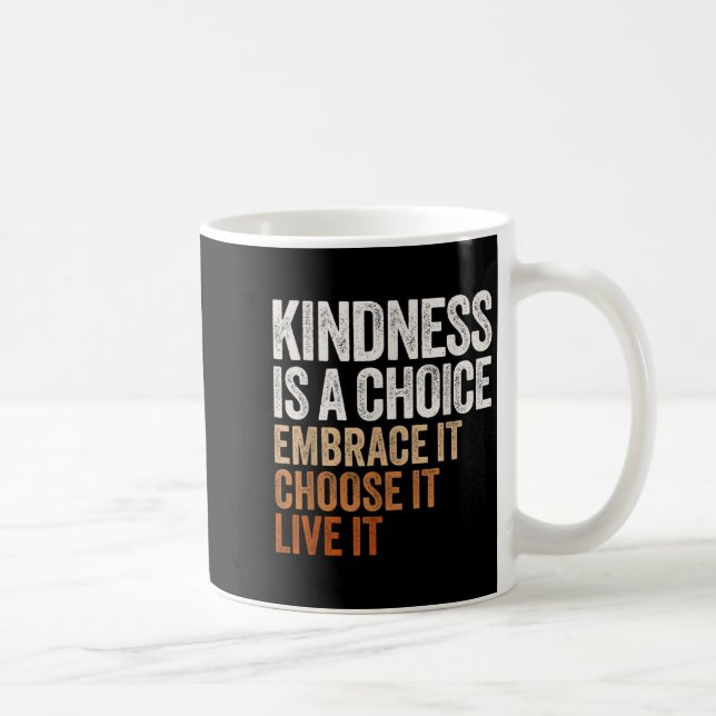Sitive Message Retro Kindness Vintage Motivational Coffee Mug (Right)