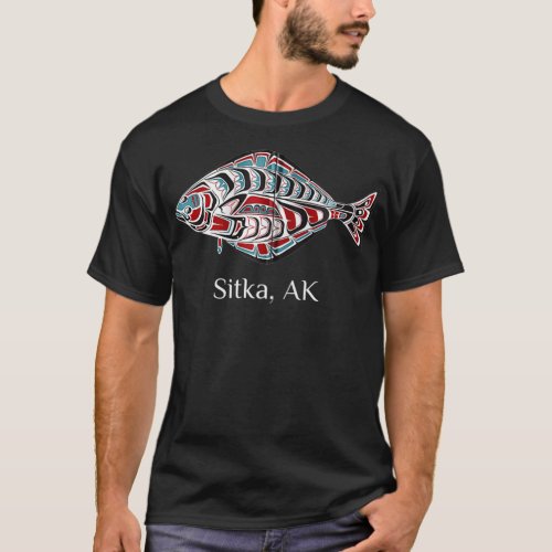 Sitka Alaska Halibut PNW Native American Tribal G T_Shirt