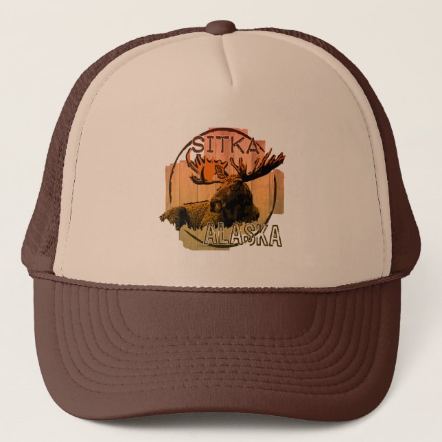 Sitka Alaska orange moose hat (Front)