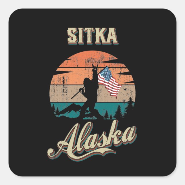 Sitka Alaska Square Sticker (Front)