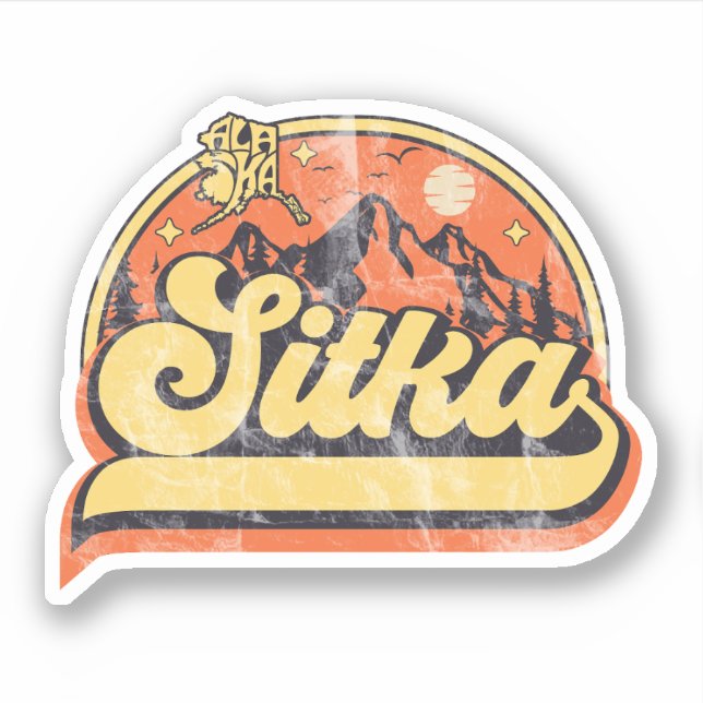 Sitka, Alaska Sticker (Front)