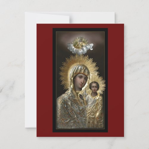 Sitka icon of the Mother of God prayer card