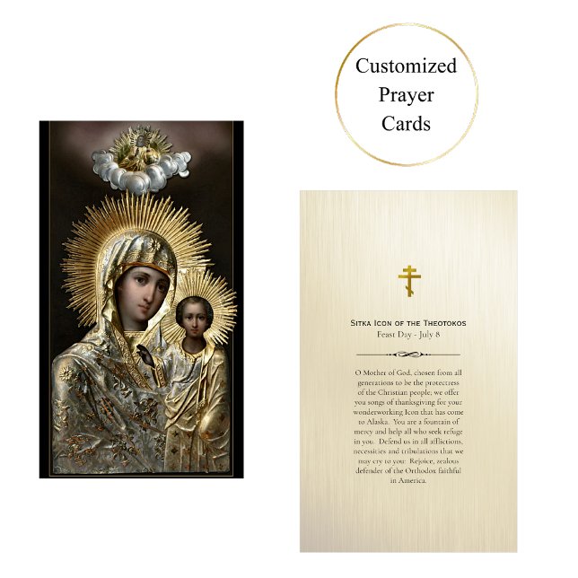 Sitka Icon of the Theotokos Prayer Card (Creator Uploaded)