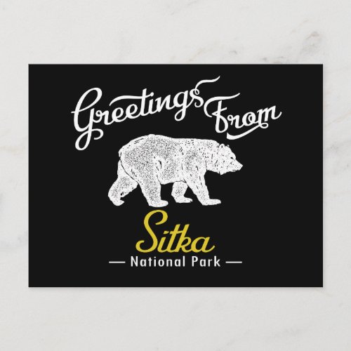 Sitka National Park Bear Postcard