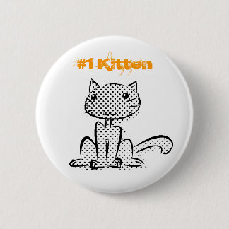 Sitting #1 Kitten Button