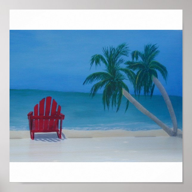 Sitting at the beach poster (Front)