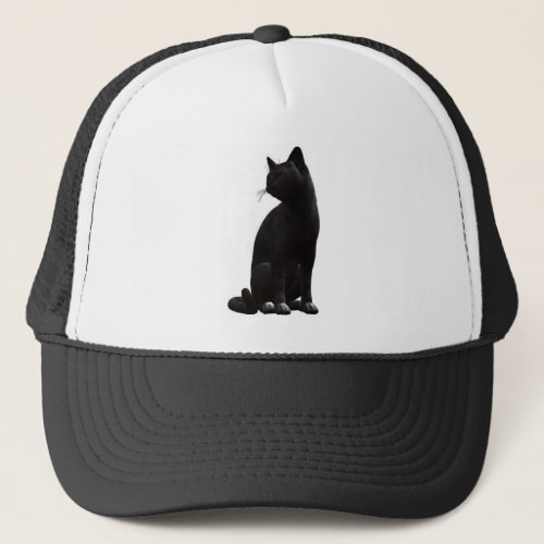 Sitting Black Cat Hat