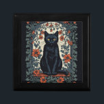 Sitting Black Cat Vintage Floral Gift Box<br><div class="desc">Present your gifts in style with the Sitting Black Cat Vintage Floral Gift Box. This design effortlessly blends the poised allure of a seated black cat with delicate vintage-inspired floral patterns. Combining sophistication and nostalgia, this gift box adds an enchanting touch to your thoughtful presents, offering a unique way to...</div>