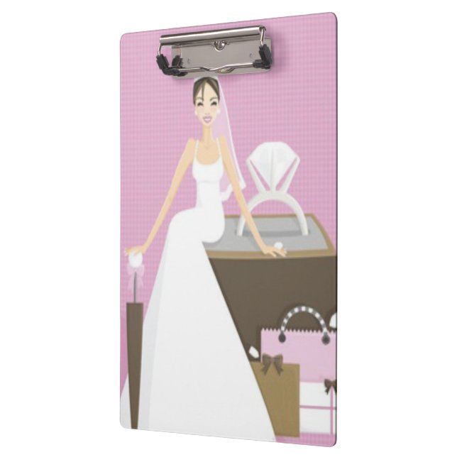 Sitting bridal shower clipboard (Left)