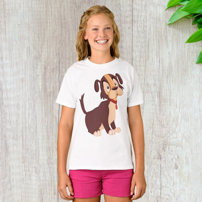 Sitting Brown Puppy Sweet Happy Dog T-Shirt (Creator Uploaded)