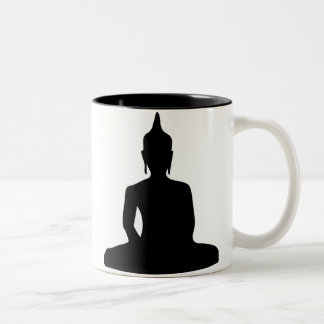 Sitting Buddha Silhouette Mug