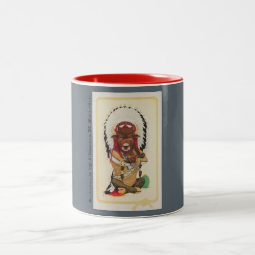 Sitting Bull 11 oz Two_Tone Mug