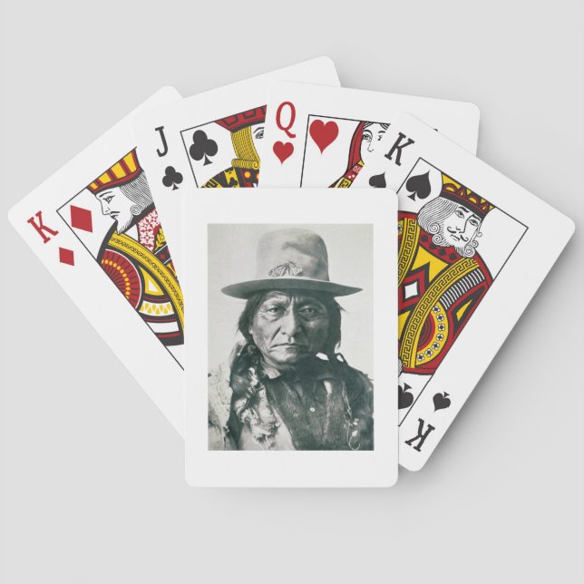 Sitting Bull (1831-1890) (b/w photo) Poker Cards (Back)