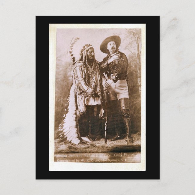 Sitting Bull and Buffalo Bill 1895 Postcard (Front)