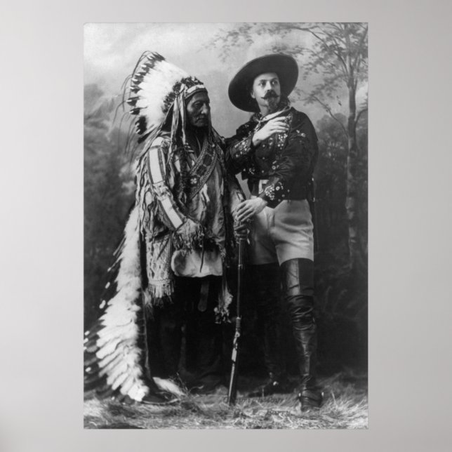 Sitting Bull and Buffalo Bill Portrait from 1885 Poster (Front)