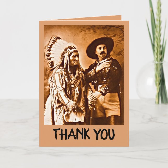 Sitting Bull Buffalo Bill Wild West Show Thank You Card (Front)