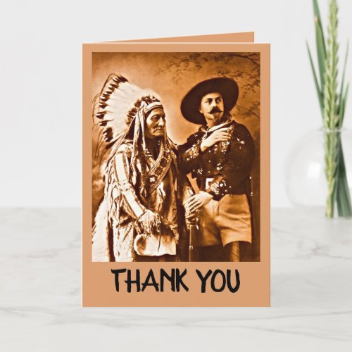 Sitting Bull Buffalo Bill Wild West Show Thank You Card