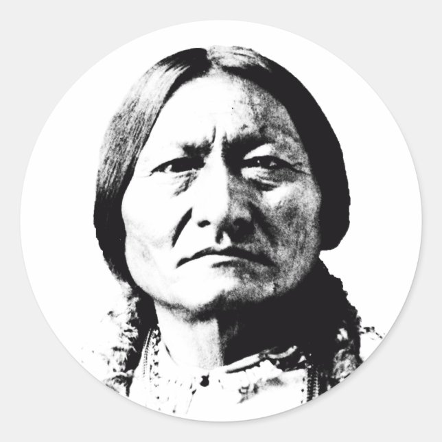 Sitting Bull Classic Round Sticker (Front)