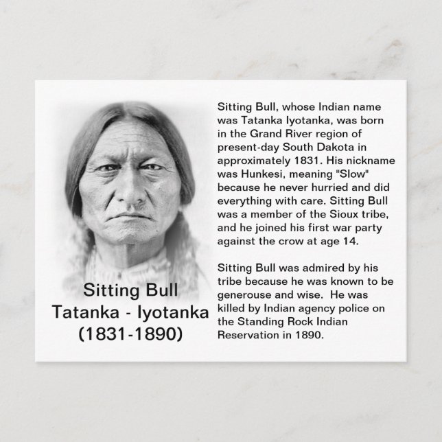 Sitting Bull FACT CARD (Front)