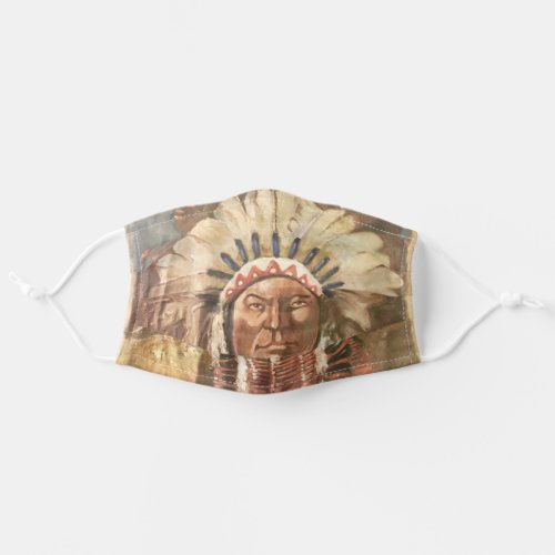 Sitting Bull Indian Adult Cloth Face Mask