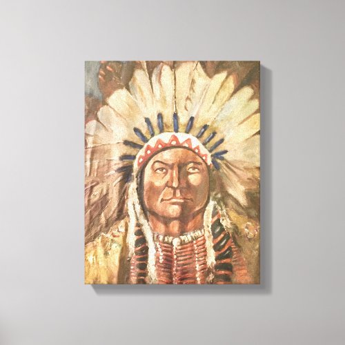 Sitting Bull Indian Chief Canvas Print