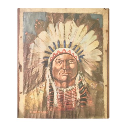 Sitting Bull Indian Chief Metal Print
