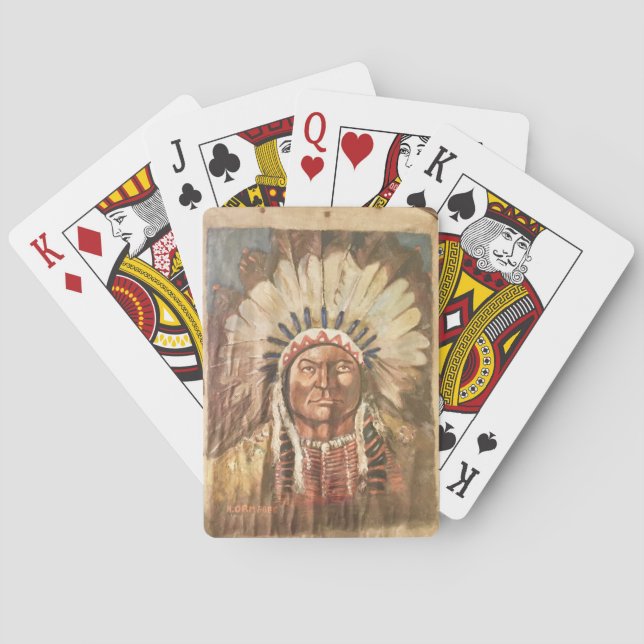Sitting Bull Indian Chief Poker Cards (Back)