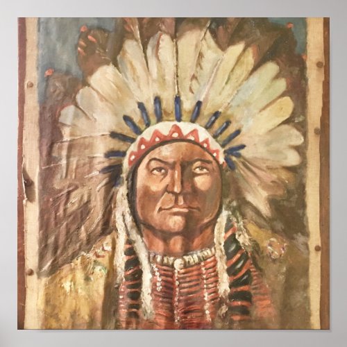 Sitting Bull Indian Chief Poster