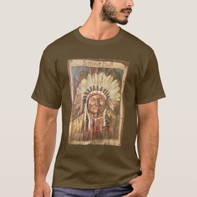 Sitting Bull Indian Chief T-Shirt (Front)