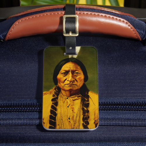 Sitting Bull Native American Chief Vintage Luggage Tag