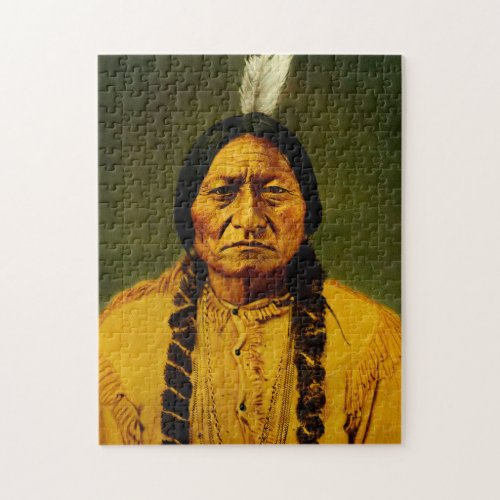 Sitting Bull Native American Indigenous Chief Jigsaw Puzzle