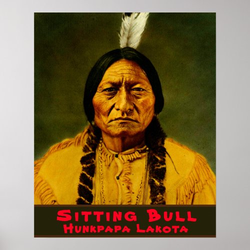 Sitting Bull Native American Tribal Chief Poster