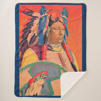 Sitting Bull Sherpa Blanket