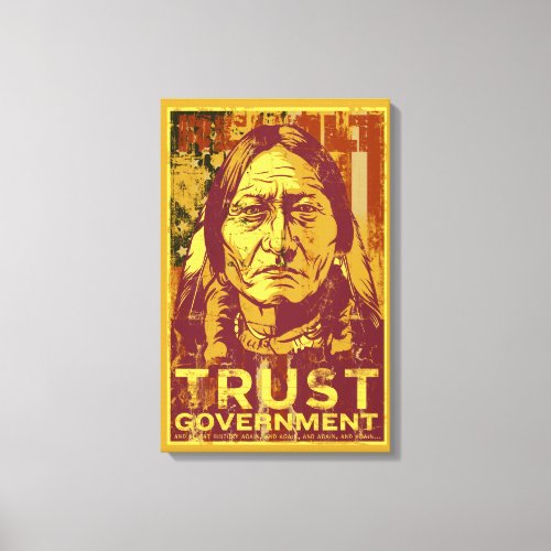 Sitting Bull Stretched Canvas Print