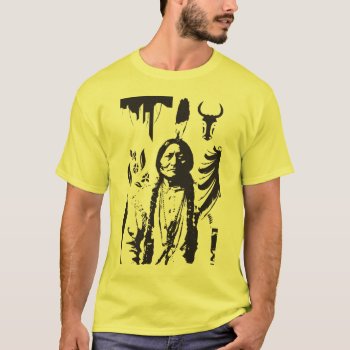 Sitting Bull T-shirt by GrooveMaster at Zazzle
