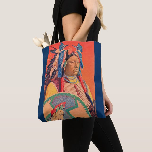 Sitting Bull Tote Bag (Close Up)