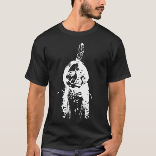 Sitting Bull Vintage Indian Native American TEE Ch