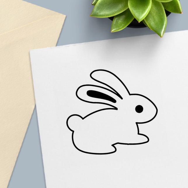 Sitting Bunny Rabbit Color Me Rubber Stamp (Creator Uploaded)