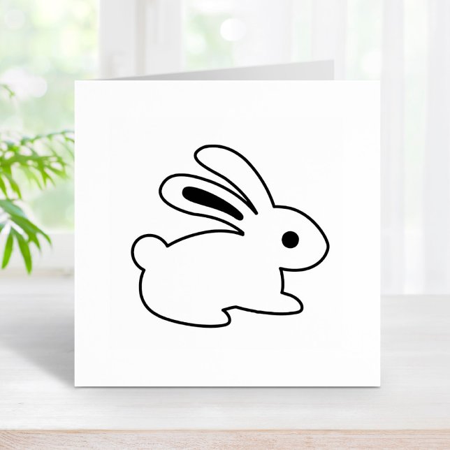 Sitting Bunny Rabbit Color Me Rubber Stamp (Creator Uploaded)