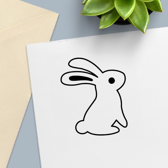 Sitting Bunny Rabbit Color Me Self-inking Stamp (Creator Uploaded)