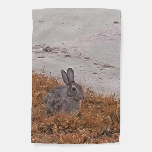 Sitting Bunny Rabbit Garden Flag (Front)