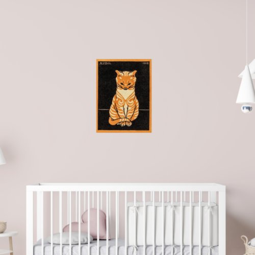 Sitting cat by Julie de Graag  Poster