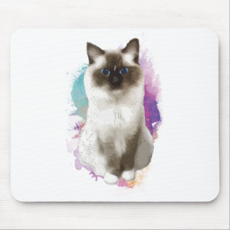 Sitting cat mouse pad