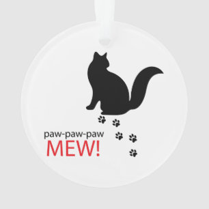 Sitting cat ornament